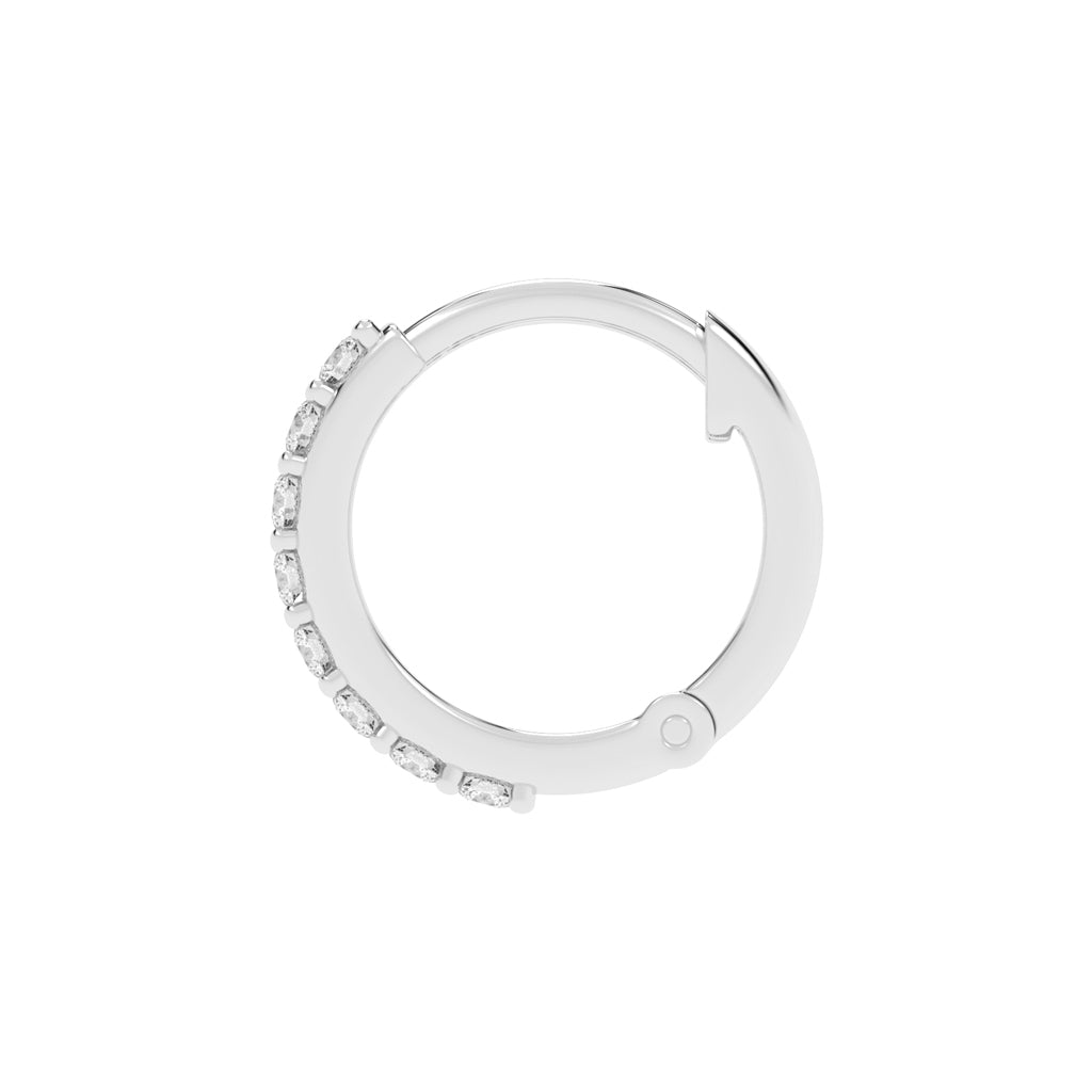 Glamour Pave Diamond Embrace Hoops