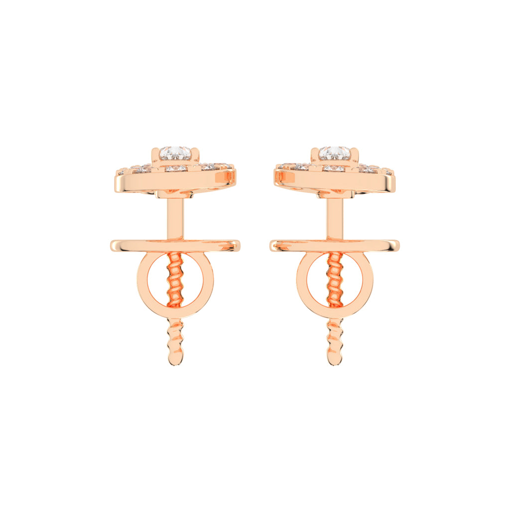 Infinity Embrace Pear Halo Diamond Studs