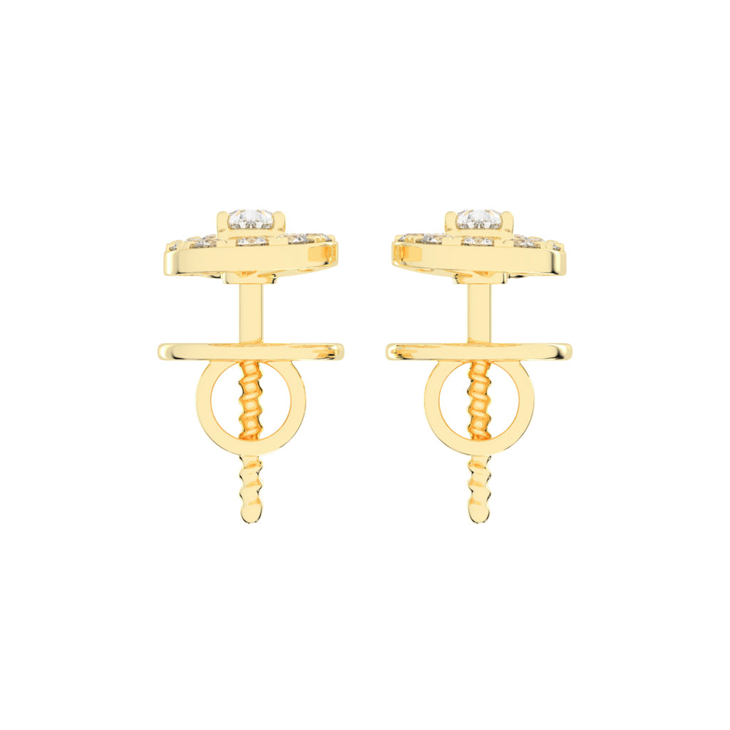 Infinity Embrace Pear Halo Diamond Studs