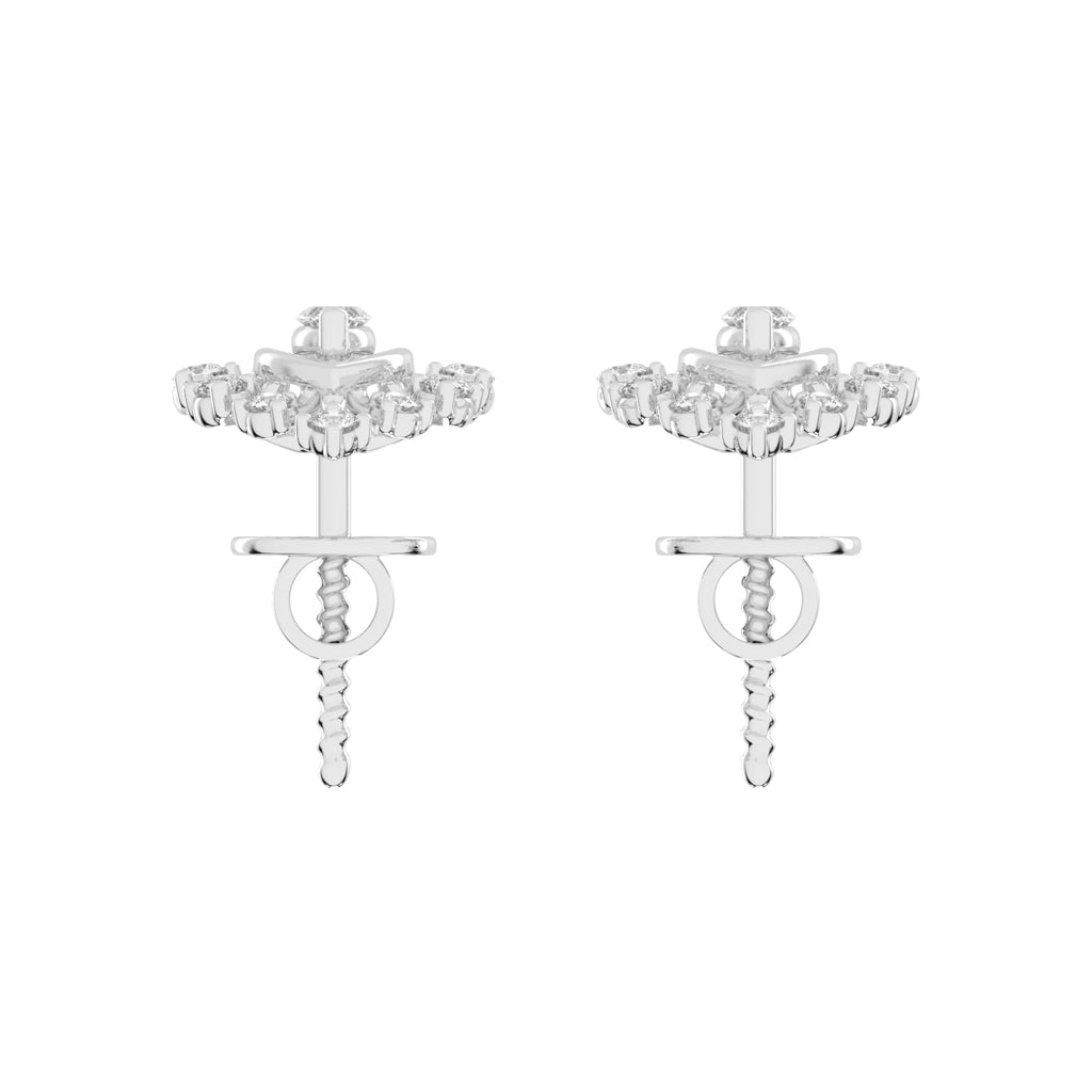 Radiant Marquise Burst Diamond Cluster Studs