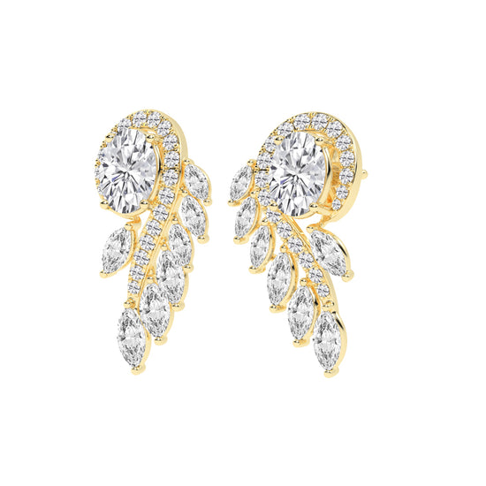 Radiant Cascade Marquise Fan Diamond Studs