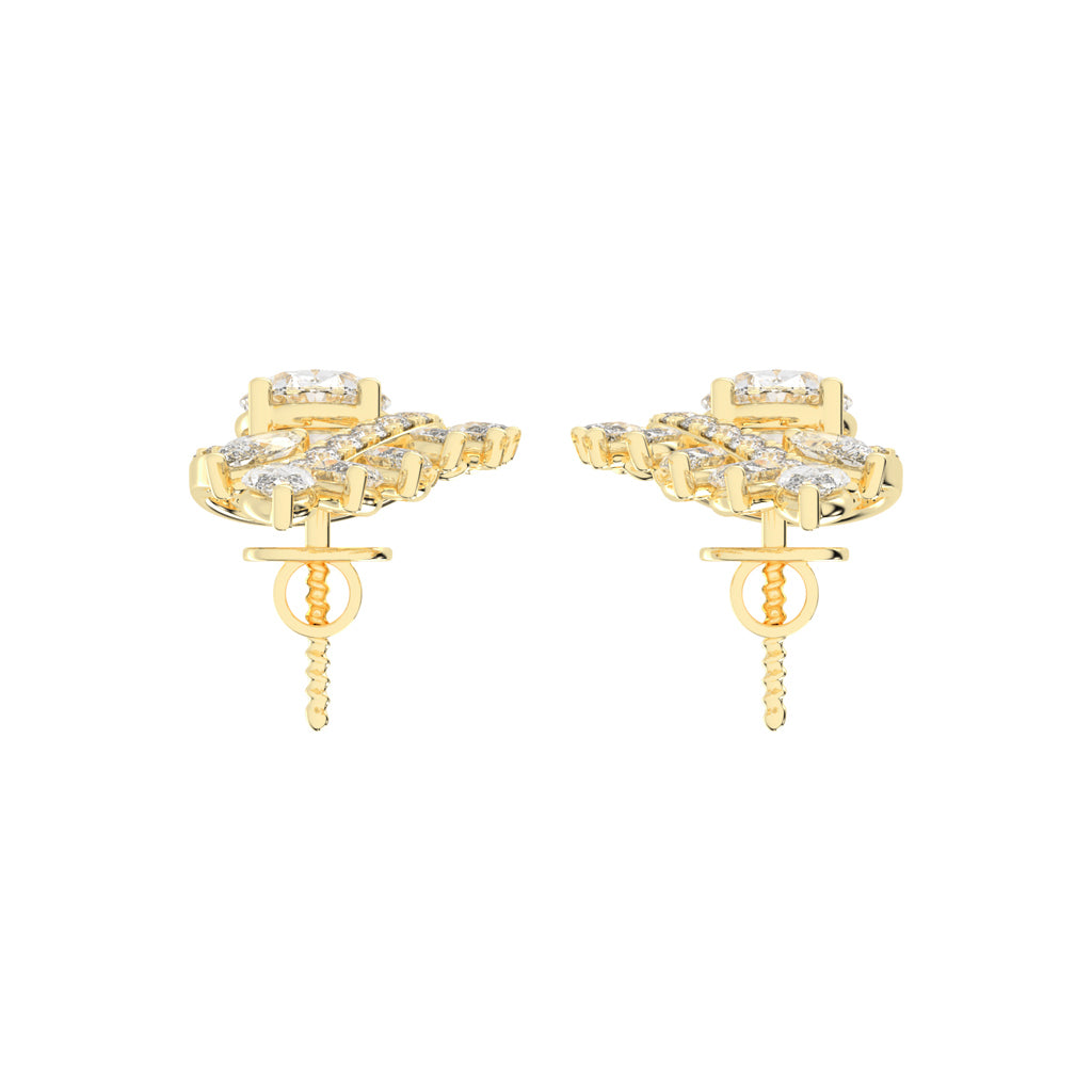 Radiant Cascade Marquise Fan Diamond Studs