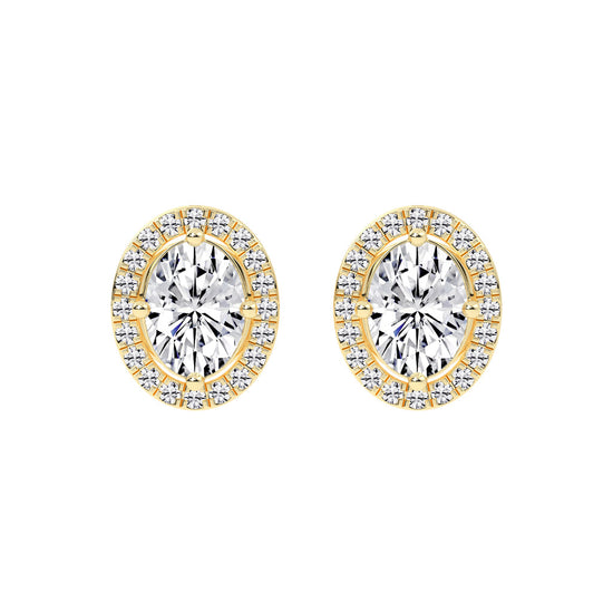 Veloura Halo Lab Diamond Stud Earrings