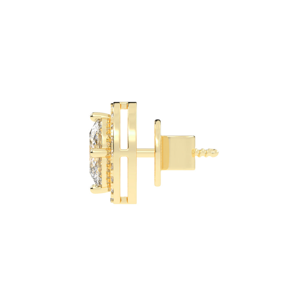 Veloura Halo Lab Diamond Stud Earrings
