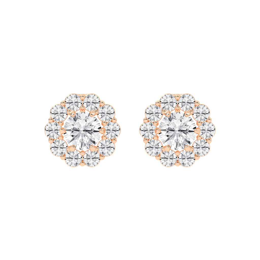 Concentric Radiance Multi-Halo Diamond Studs