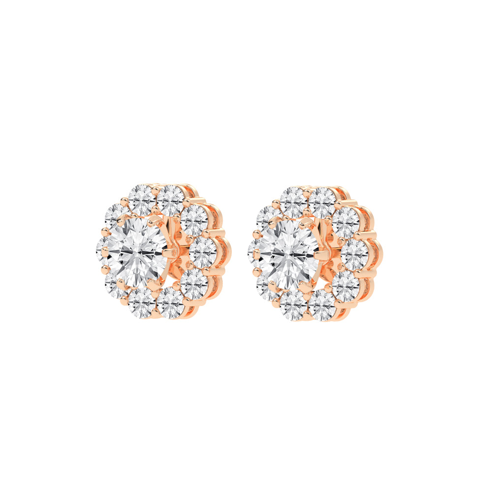 Concentric Radiance Multi-Halo Diamond Studs