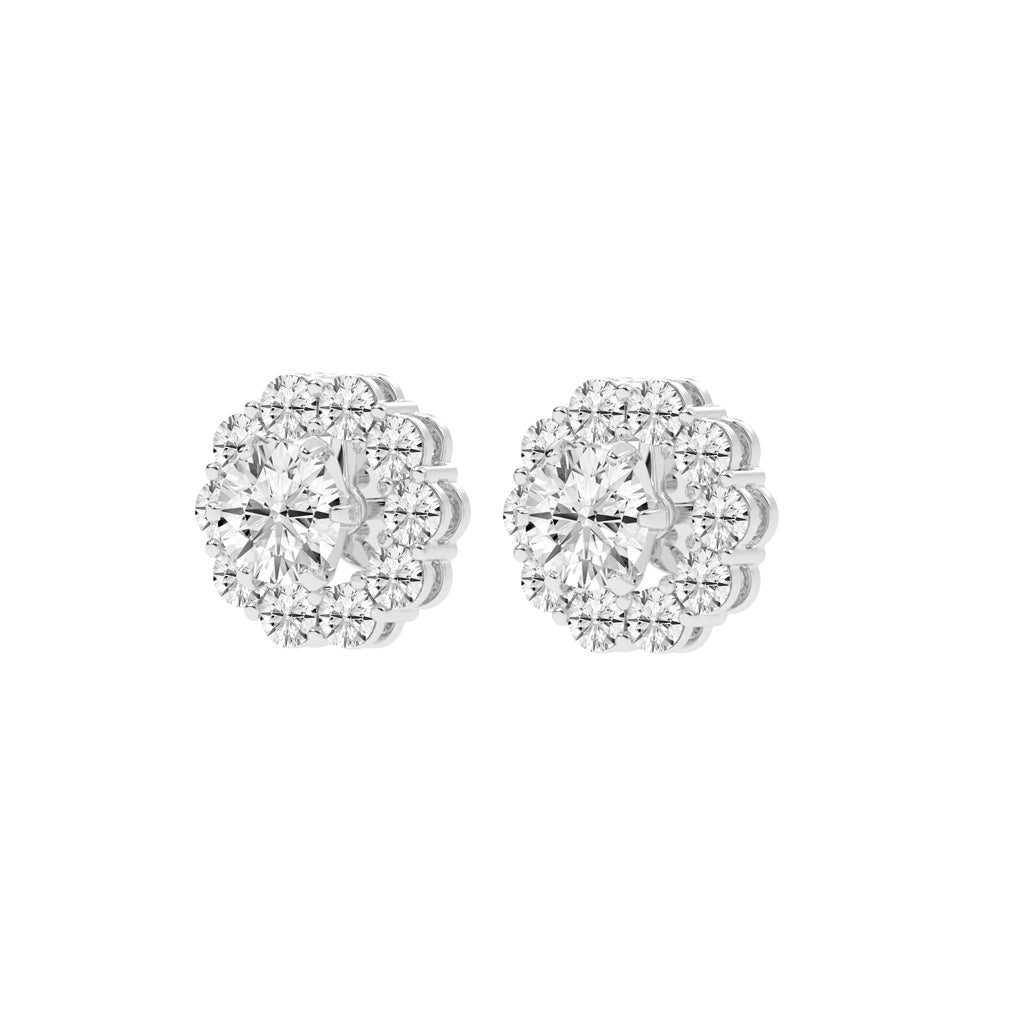 Concentric Radiance Multi-Halo Diamond Studs