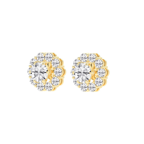 Concentric Radiance Multi-Halo Diamond Studs