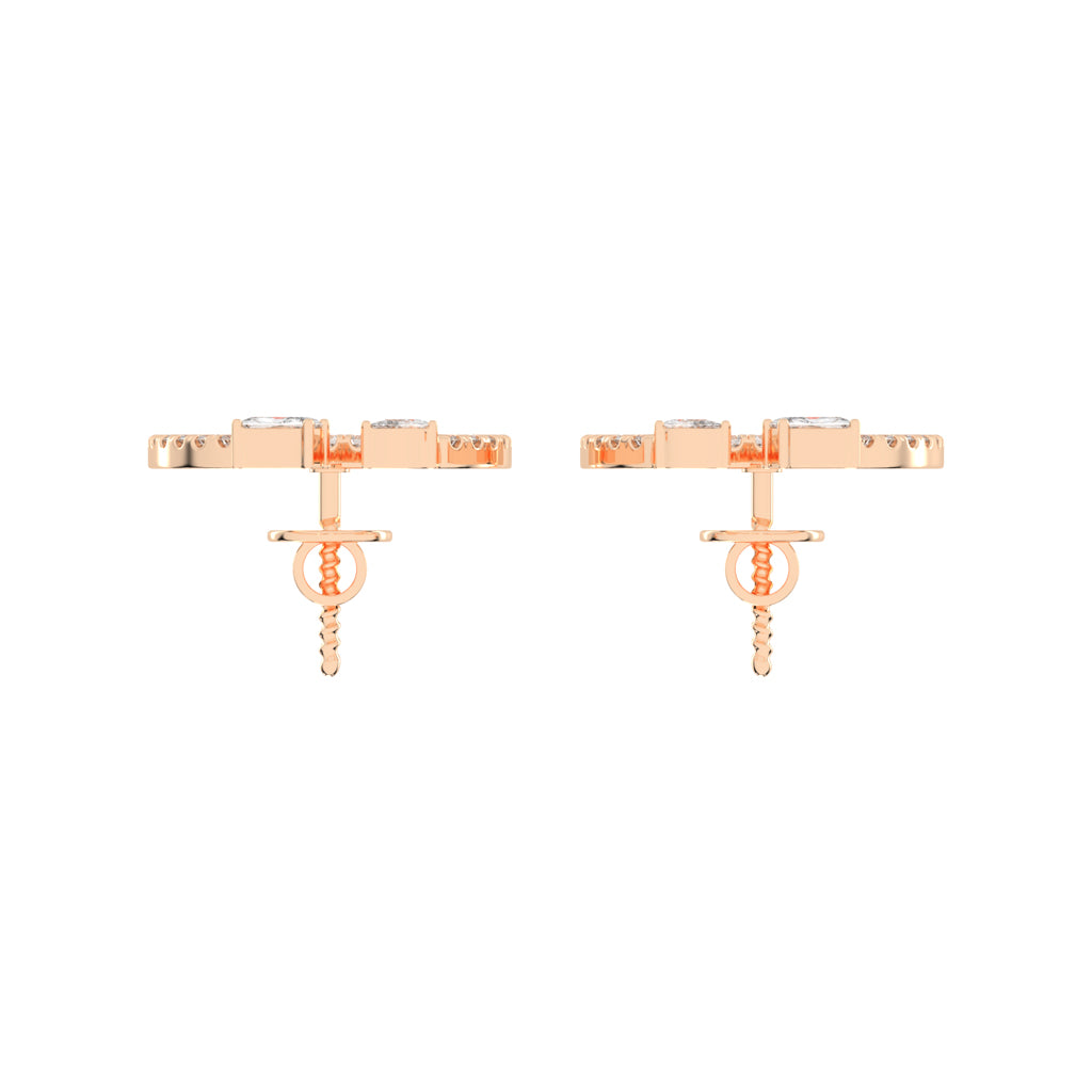 Orbit & Spark Asymmetric Diamond Hoop Earrings