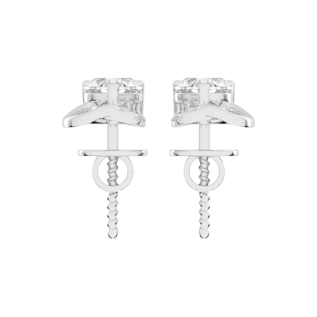 Linked Hearts Diamond Stud Earrings