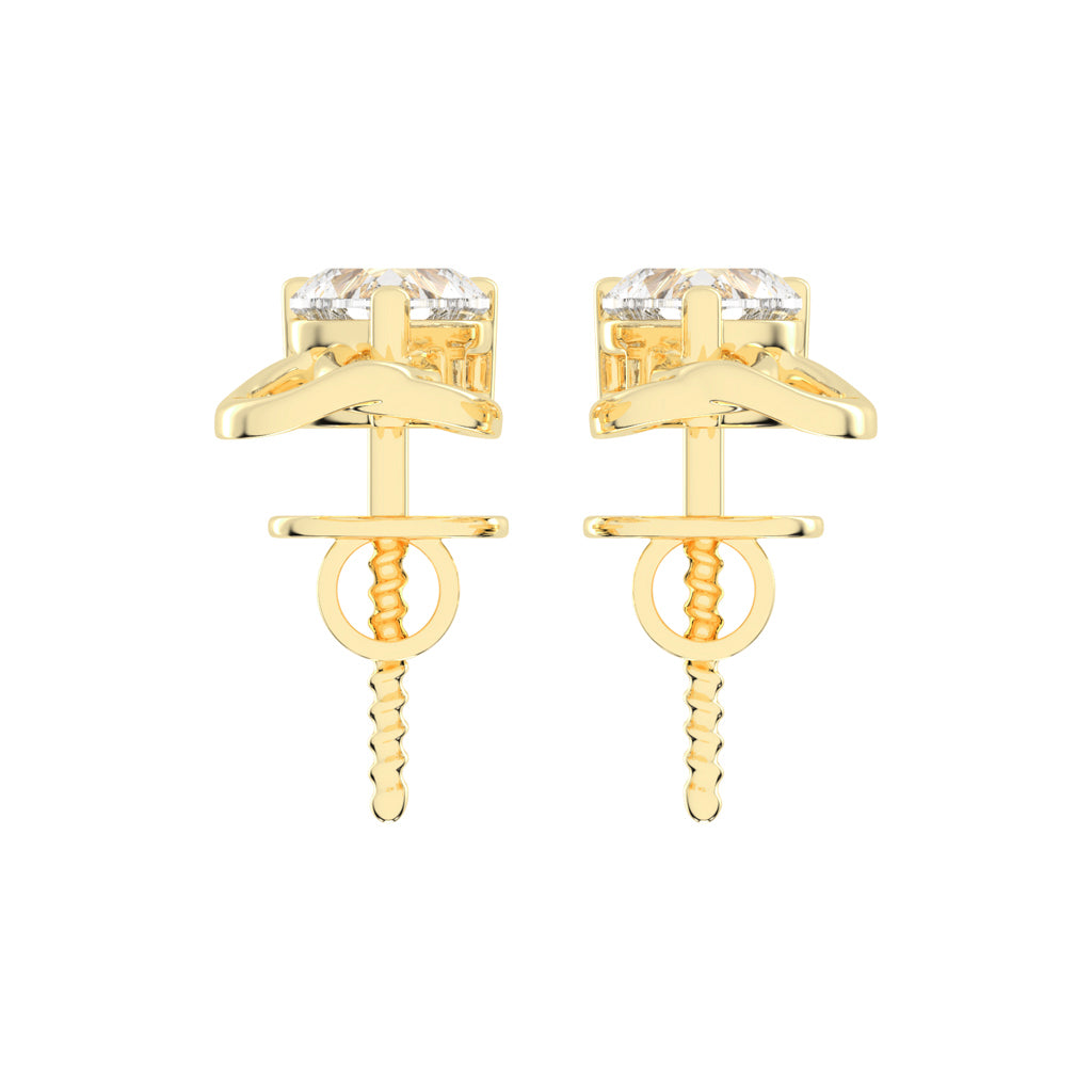 Linked Hearts Diamond Stud Earrings