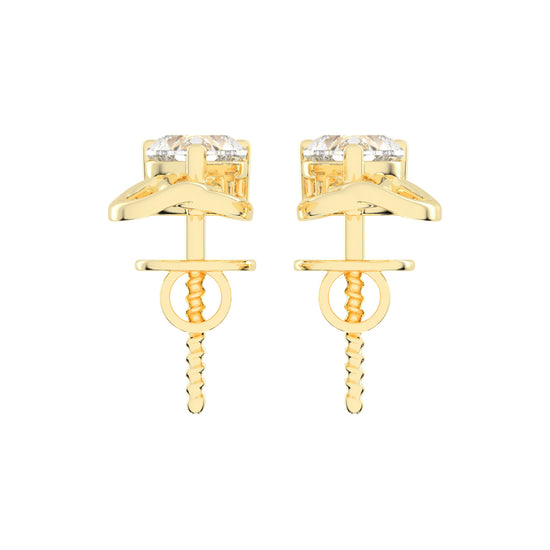 Linked Hearts Diamond Stud Earrings