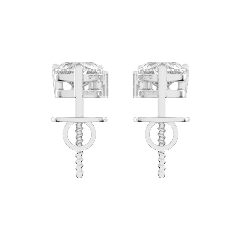 Heartfelt Wings Diamond Cluster Stud Earrings