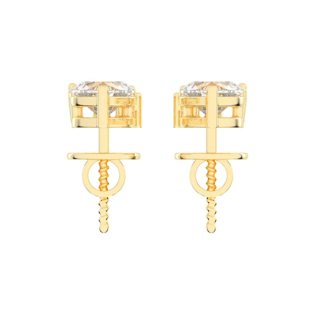 Heartfelt Wings Diamond Cluster Stud Earrings