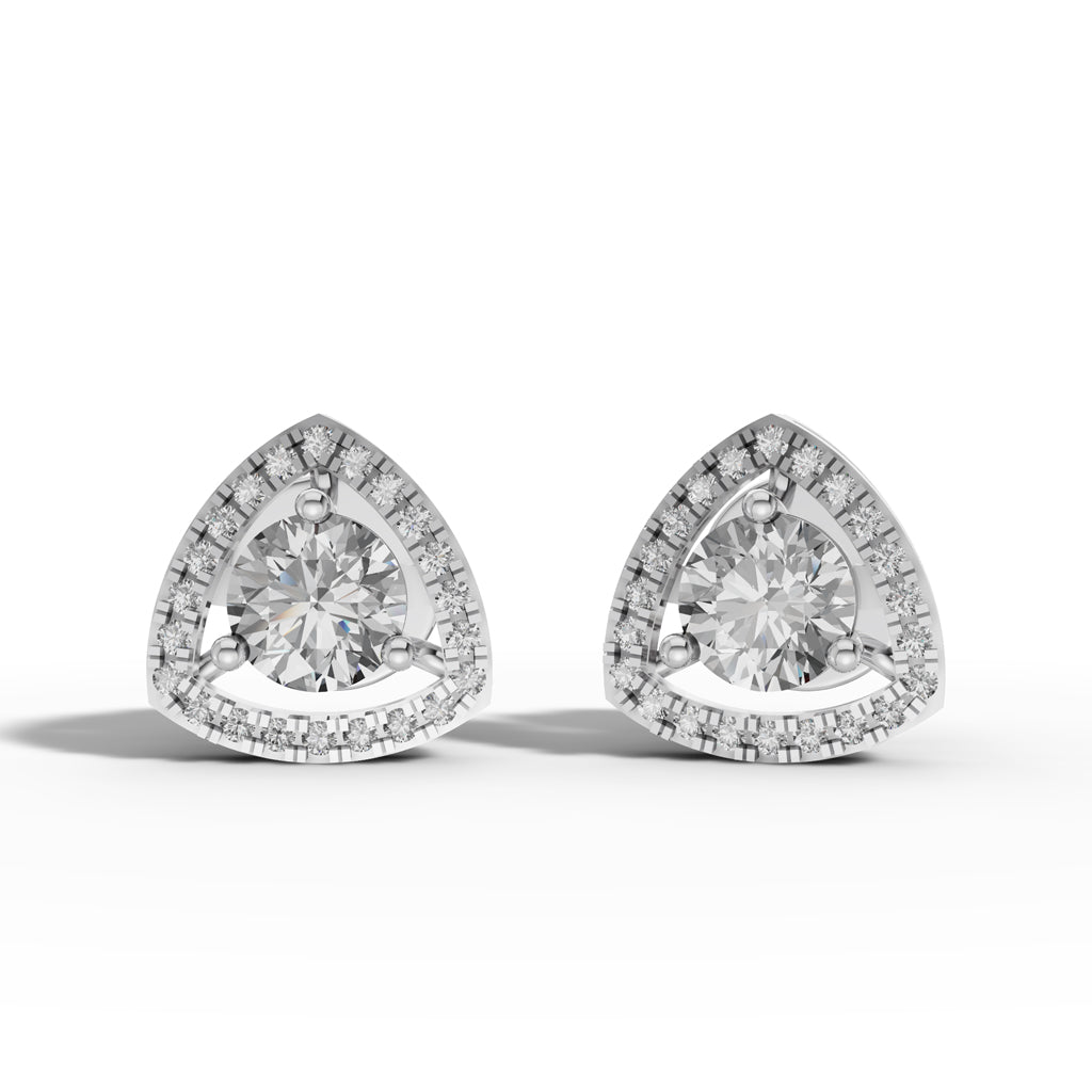 Vertex Sparkle Triangle Frame Earrings