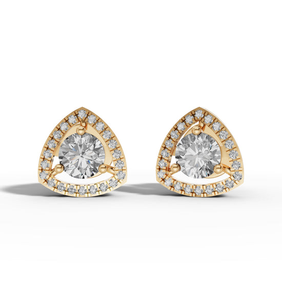 Vertex Sparkle Triangle Frame Earrings
