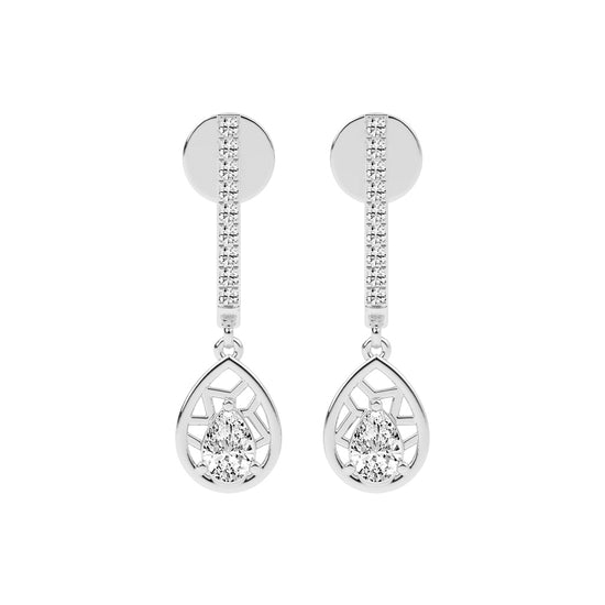 Linear Luxe Teardrop Dangle Earrings