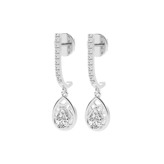 Linear Luxe Teardrop Dangle Earrings
