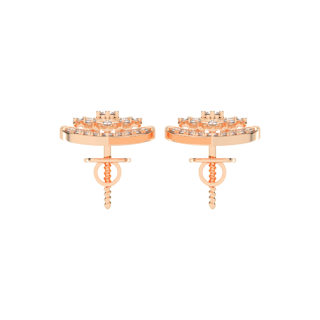 Arched Blossom Sparkle Earrings