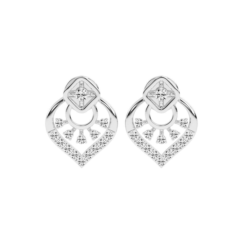 Arched Blossom Sparkle Earrings