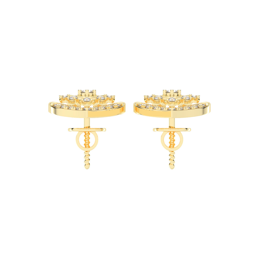 Arched Blossom Sparkle Earrings