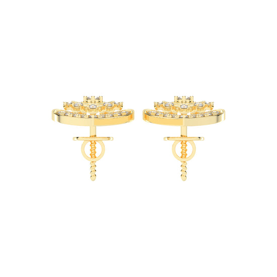 Arched Blossom Sparkle Earrings