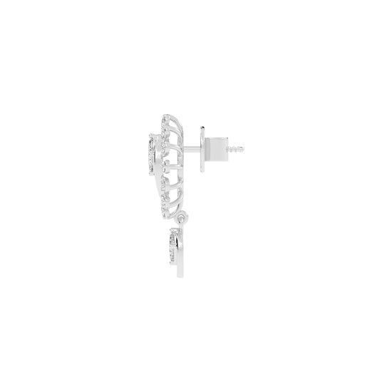 Regal Bloom Pavé Drop Earrings
