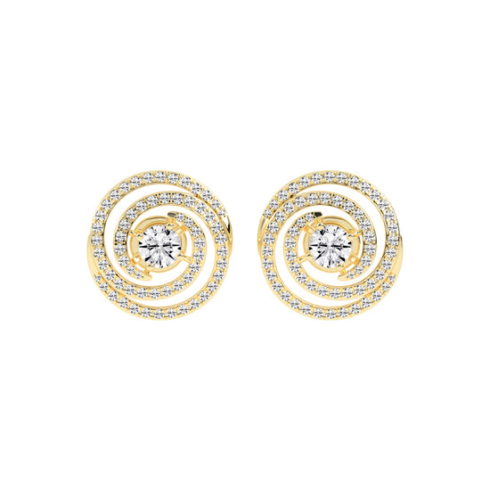 Aurora Swirl Pavé Stud Earrings