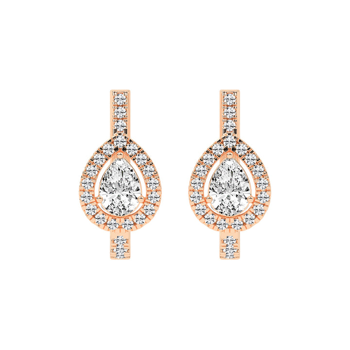 "Tear of Light" Pavé Accent Earrings