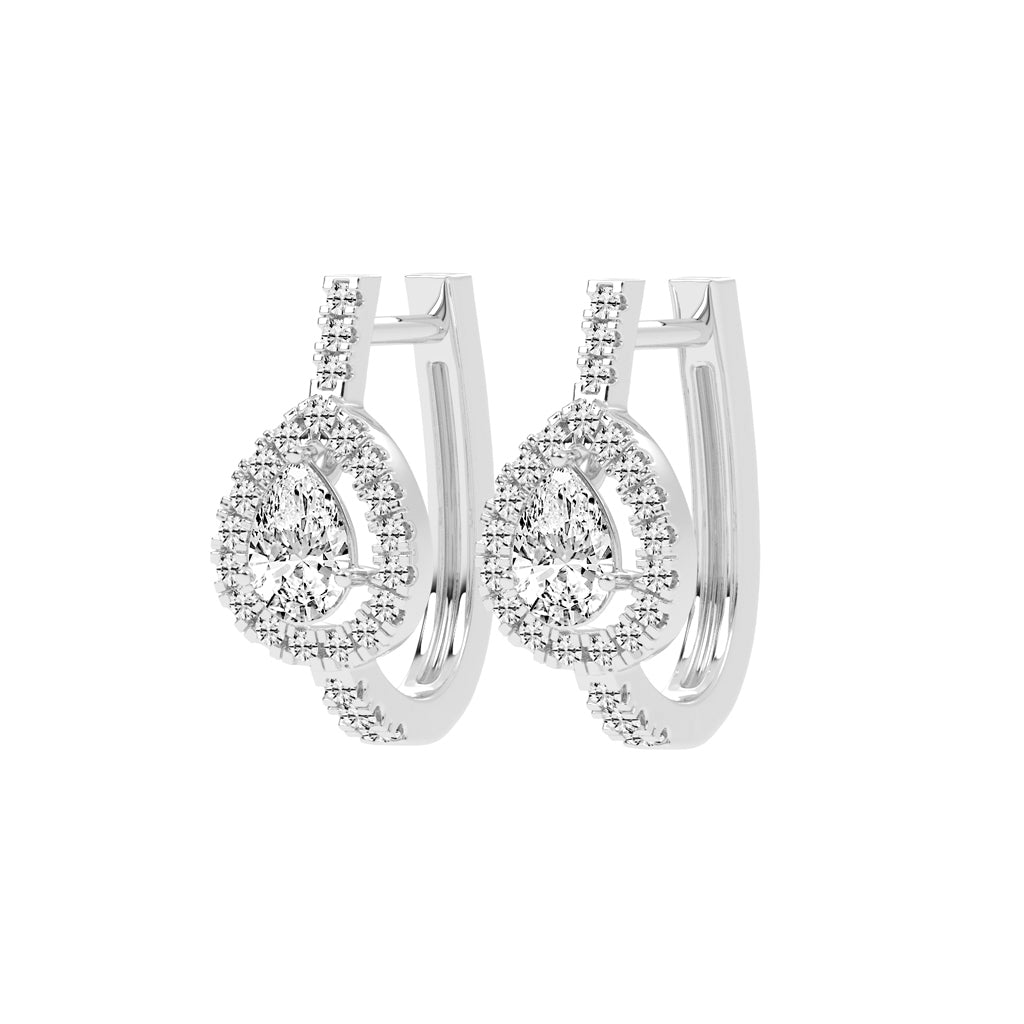 "Tear of Light" Pavé Accent Earrings