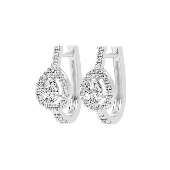 "Tear of Light" Pavé Accent Earrings