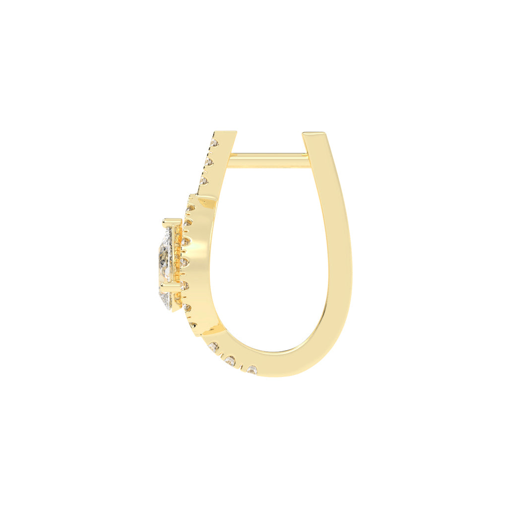 "Tear of Light" Pavé Accent Earrings