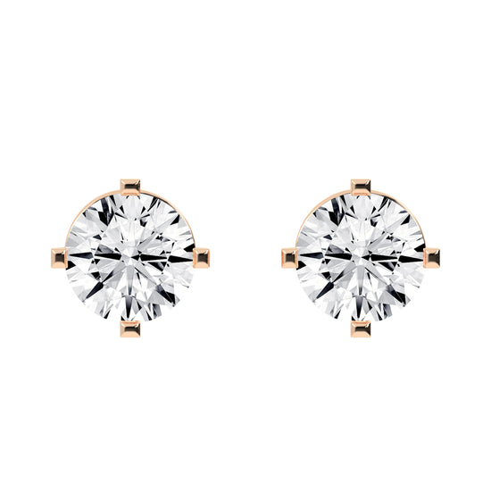 Round Shape Gorgeous Solitaire Studs Earrings