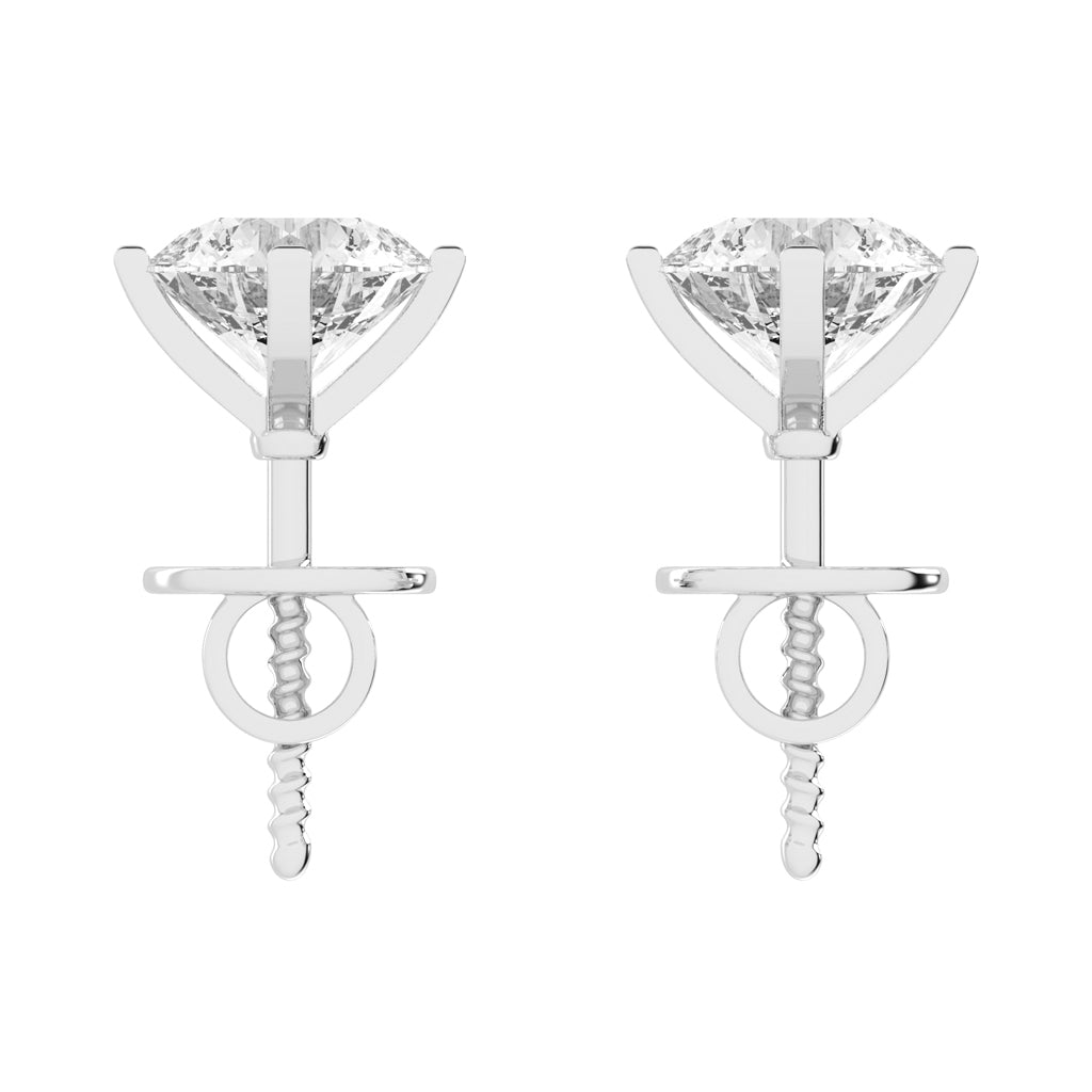 Round Shape Gorgeous Solitaire Studs Earrings