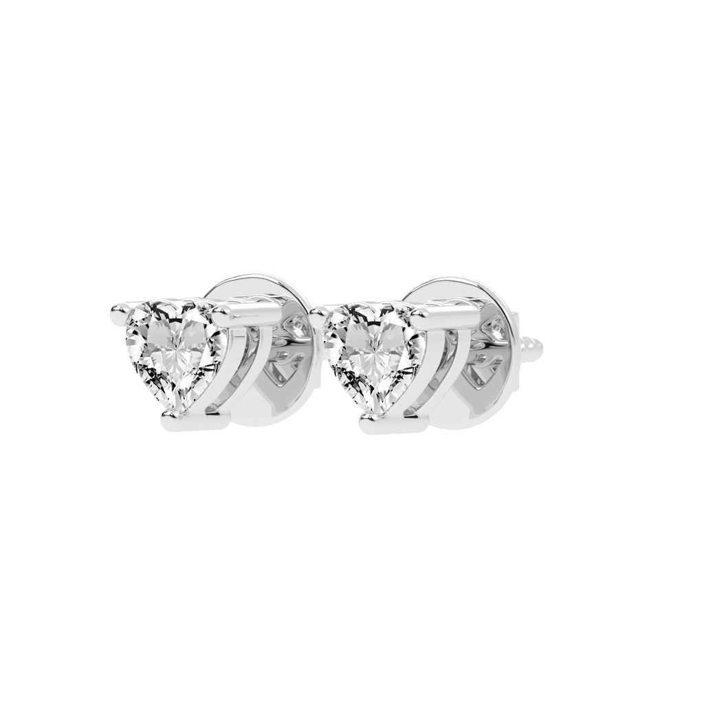 Elegant Heart Stud Earrings