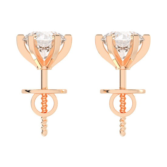 Classic Solitaire Stud Earrings