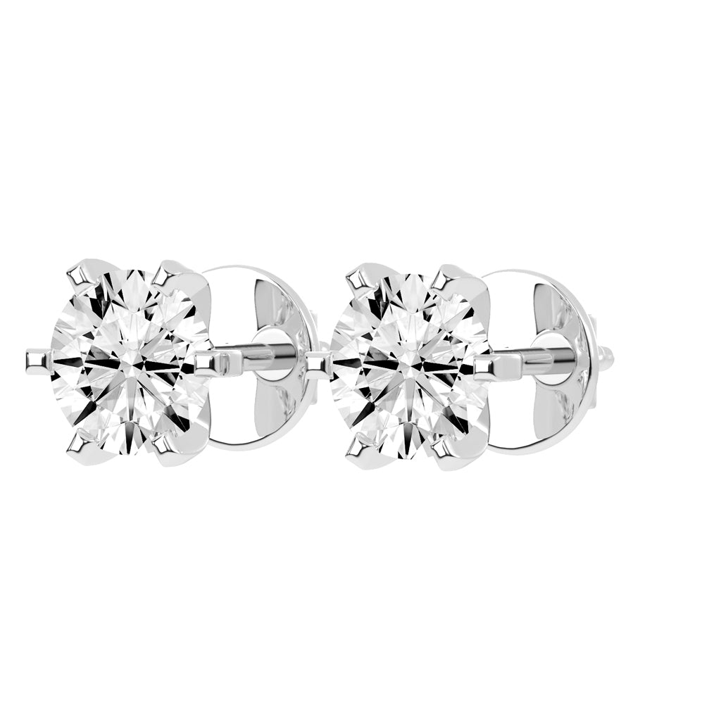 Classic Solitaire Stud Earrings