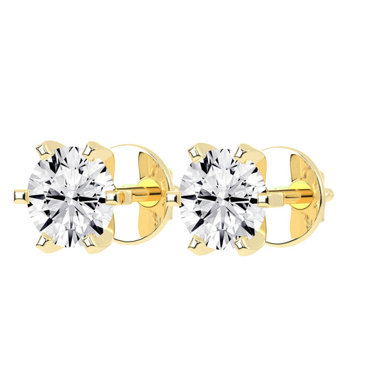 Classic Solitaire Stud Earrings