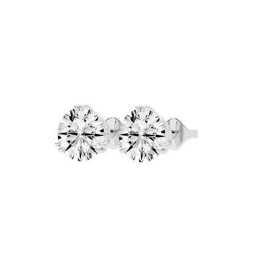 Classic Three-Prong Stud Earrings