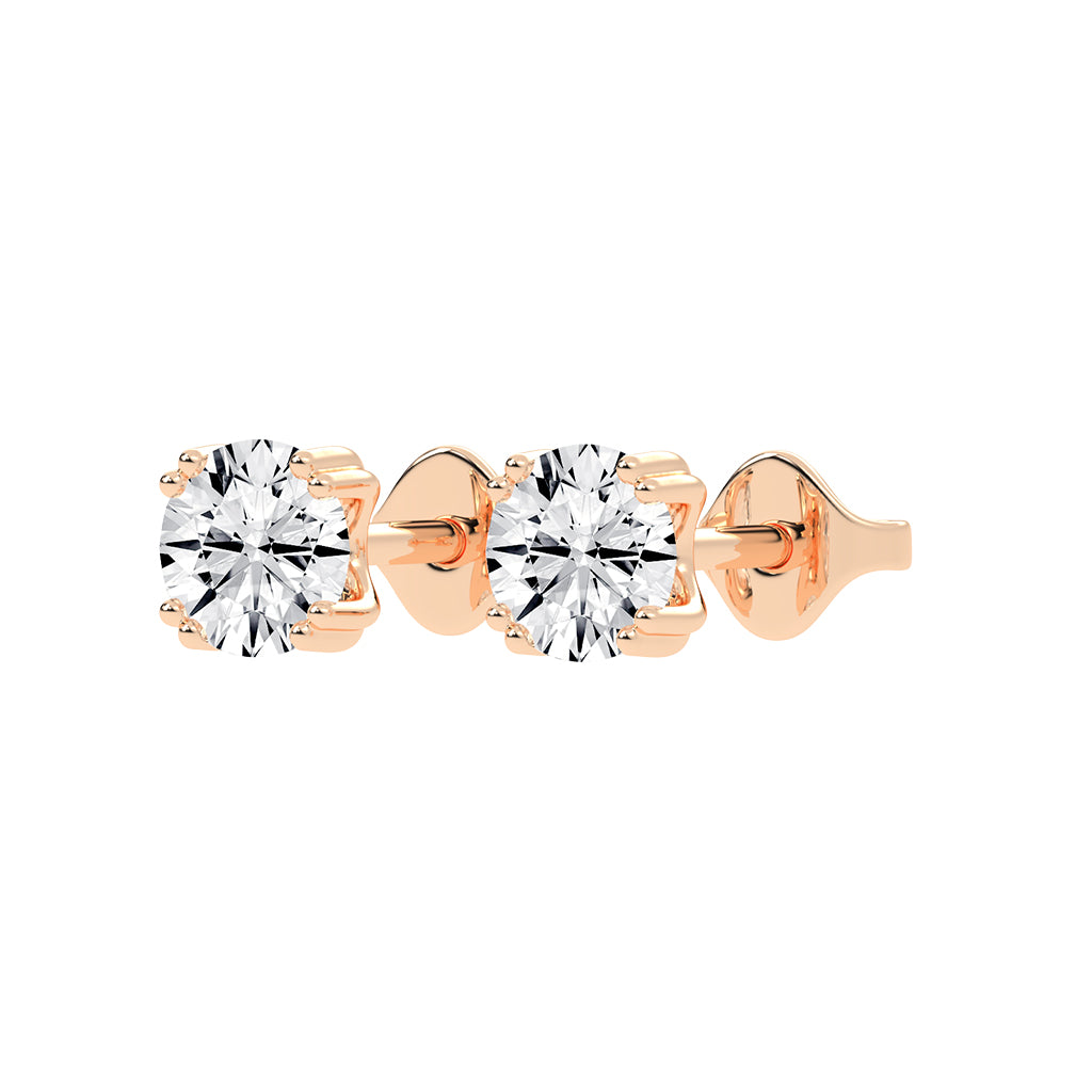 Dazzling Round Brilliant Stud Earrings
