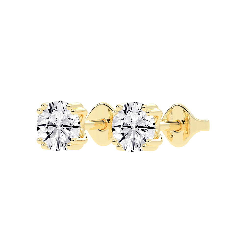 Dazzling Round Brilliant Stud Earrings