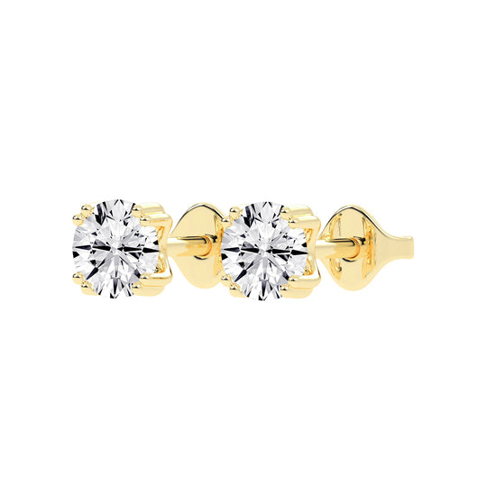 Dazzling Round Brilliant Stud Earrings