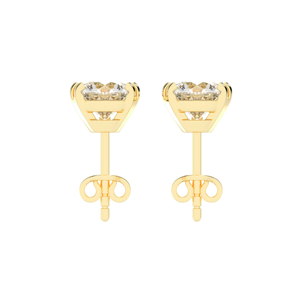 Minimalist Trio-Prong Stud Earrings