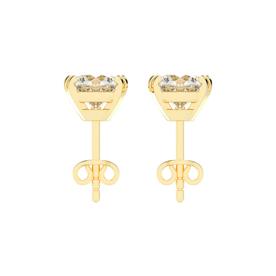 Minimalist Trio-Prong Stud Earrings