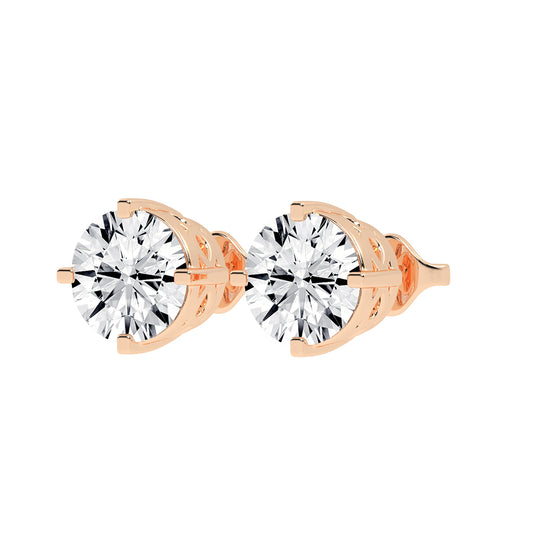 Classic Four-Prong Solitaire Stud Earrings