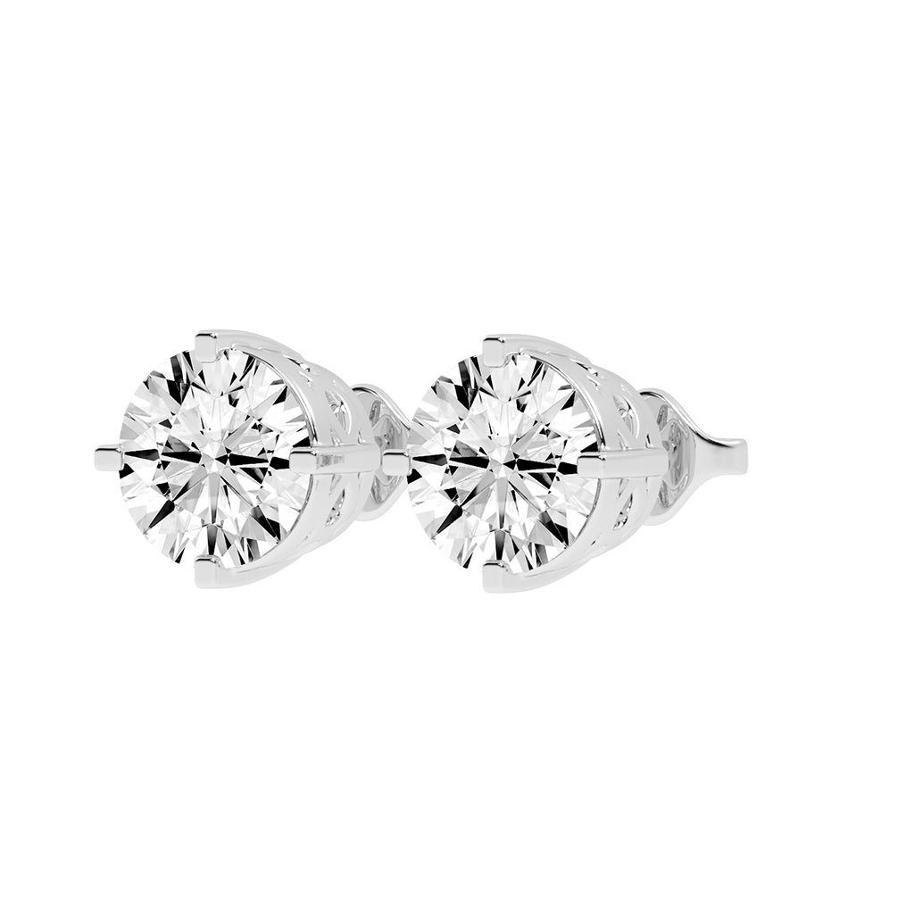 Classic Four-Prong Solitaire Stud Earrings