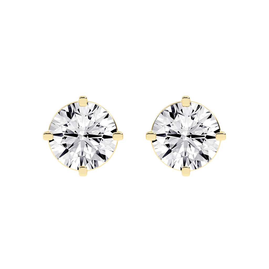 Classic Four-Prong Solitaire Stud Earrings
