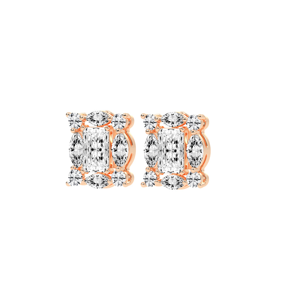 Radiant Cluster Stud Earrings