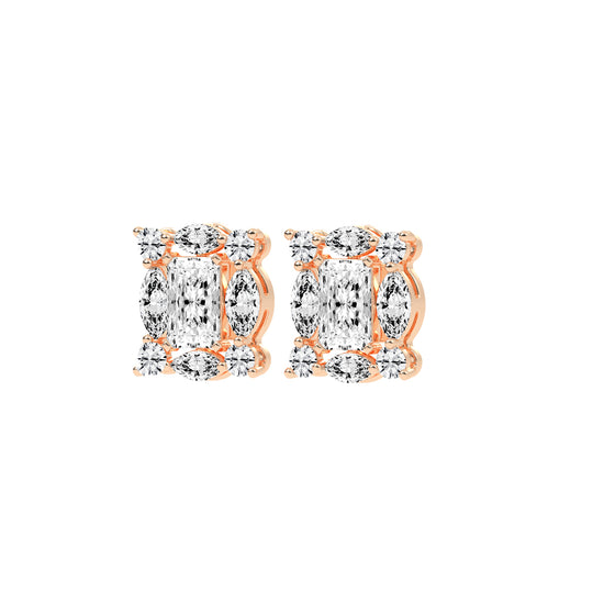 Radiant Cluster Stud Earrings