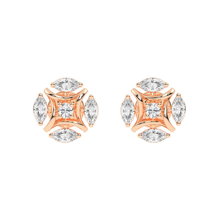 Celestial Marquise Bloom Diamond Cluster Studs